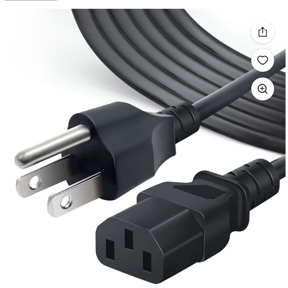 3 prong power cords, 18-AWG